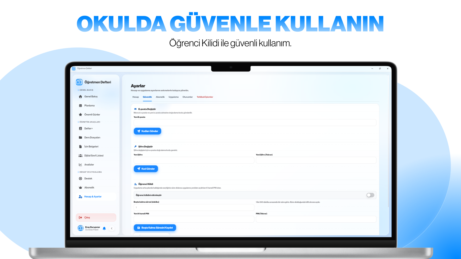 Ayarlar ekranı